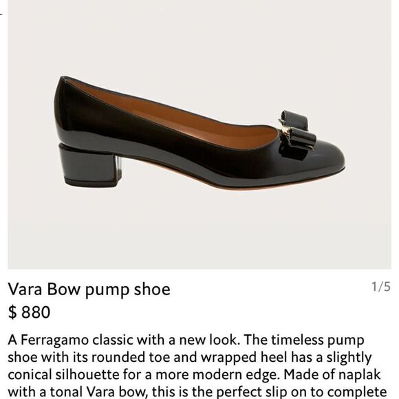 Ferragamo Vara Bow pump shoe size 6.5 - Picture 1 of 8